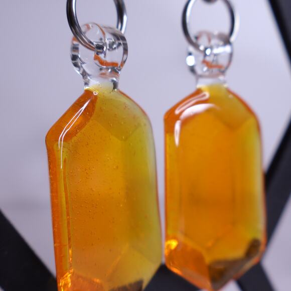 GLASSWEAR STUDIOS Handmade Fantasy Orange Rupee Weights 10g/2.5mm Hangers - Picture 5 of 8